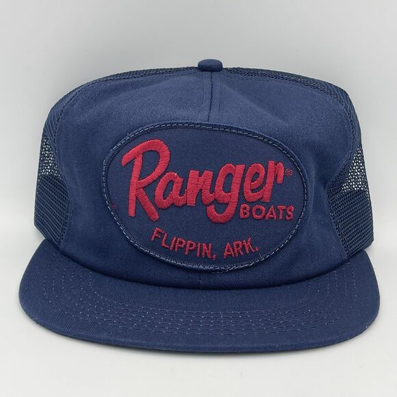 Vintage Ranger Boats Flippin Arkansas K-Products Snapback Hat Patch Trucker Cap - Picture 1 of 9